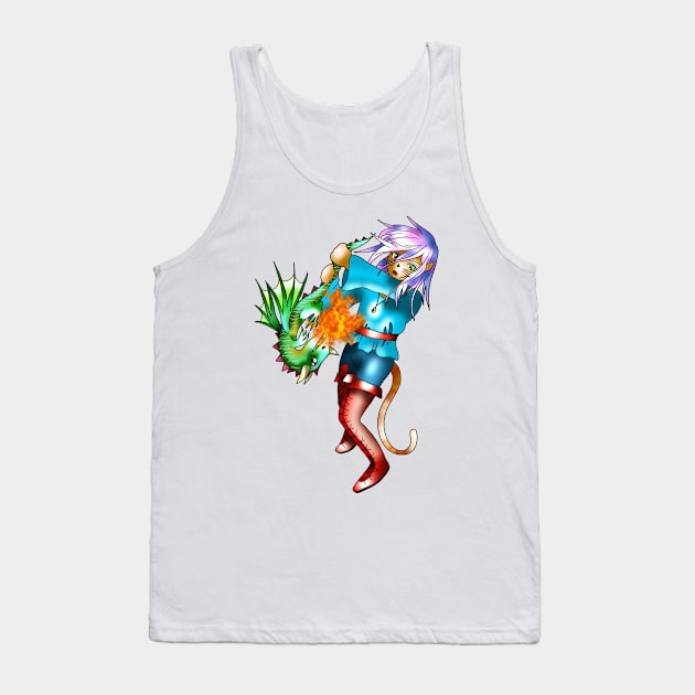 Cat and a dragon for dnd fans Tank Top by cuisinecat